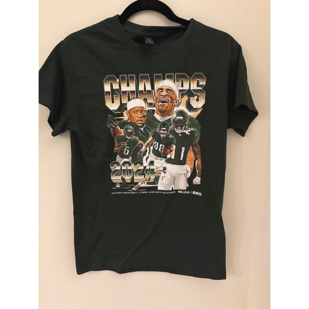 Philadelphia Eagles 2024 Champs Men's Next Level Green T-shirt -Small- NWOT
